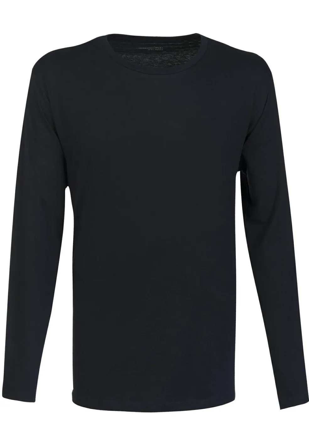 SCHIESSER Mix+Relax T-shirt, lange mouw O-hals, blauw