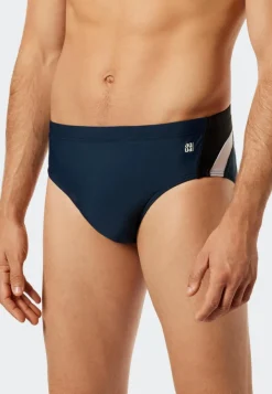 SCHIESSER Nautical Active heren badkleding, supermini-zwembroek tricot gerecycled stroken admiraal
