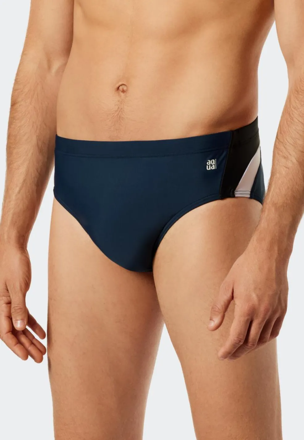 SCHIESSER Nautical Active heren badkleding, supermini-zwembroek tricot gerecycled stroken admiraal