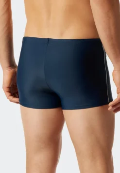 SCHIESSER Nautical Casual heren badkleding, retro zwemshort met ritszak tricot gerecycled, donkerblauw