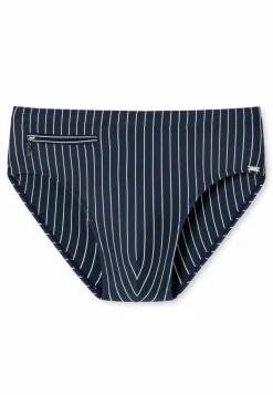 SCHIESSER Nautical Casual heren badkleding, zwemslip met ritsvak tricot gerecycled stroken admiraal