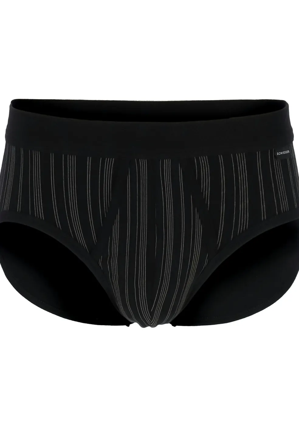 SCHIESSER Original Classics sportslips (2-pack), Feinripp met gulp, zwart gestreept