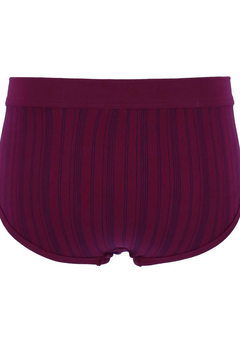 SCHIESSER Original Classics sportslips (2-pack), Feinripp met gulp, bordeaux rood gestreept