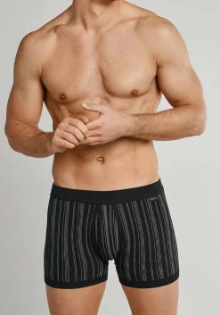 SCHIESSER Original Classics shorts (2-pack), Feinripp met gulp, zwart gestreept