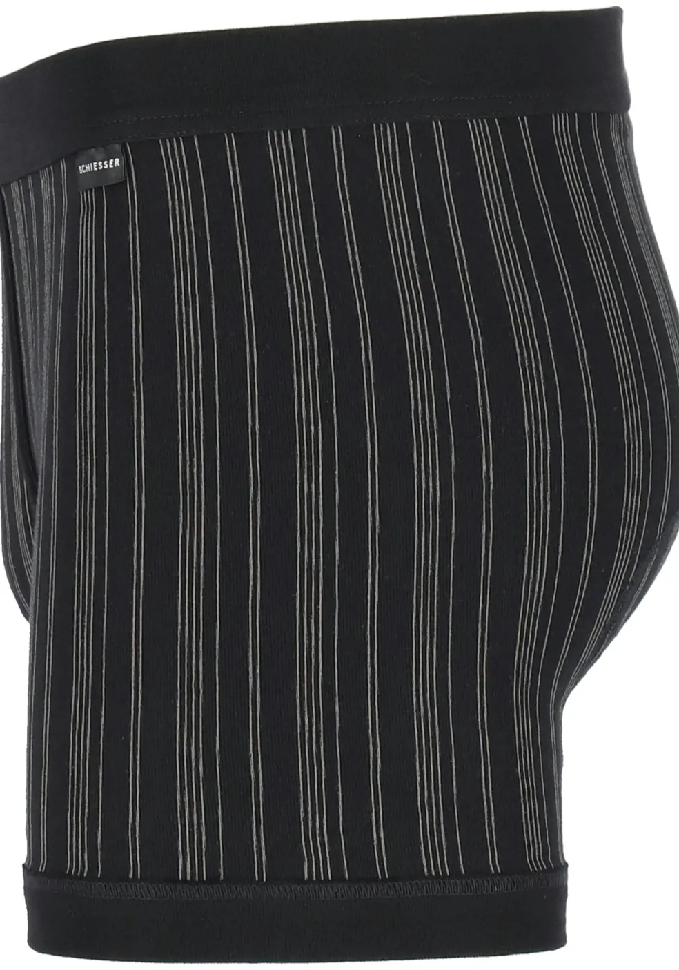 SCHIESSER Original Classics shorts (2-pack), Feinripp met gulp, zwart gestreept