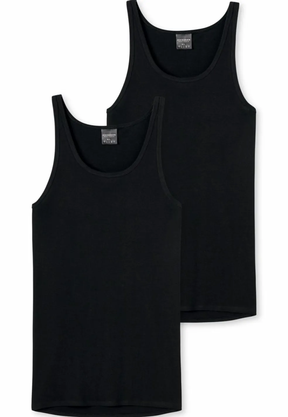 SCHIESSER Original Classics singlet (1-pack), heren onderhemd zwart