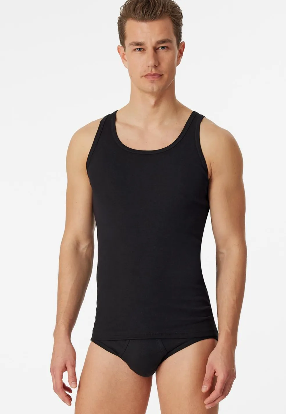 SCHIESSER Original Classics singlet (1-pack), heren onderhemd zwart