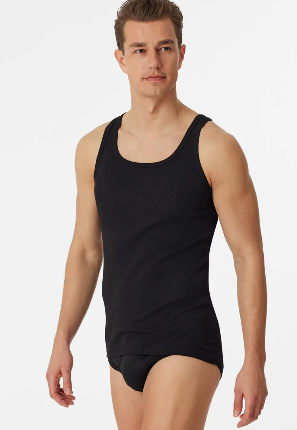 SCHIESSER Original Classics singlet (1-pack), heren onderhemd zwart