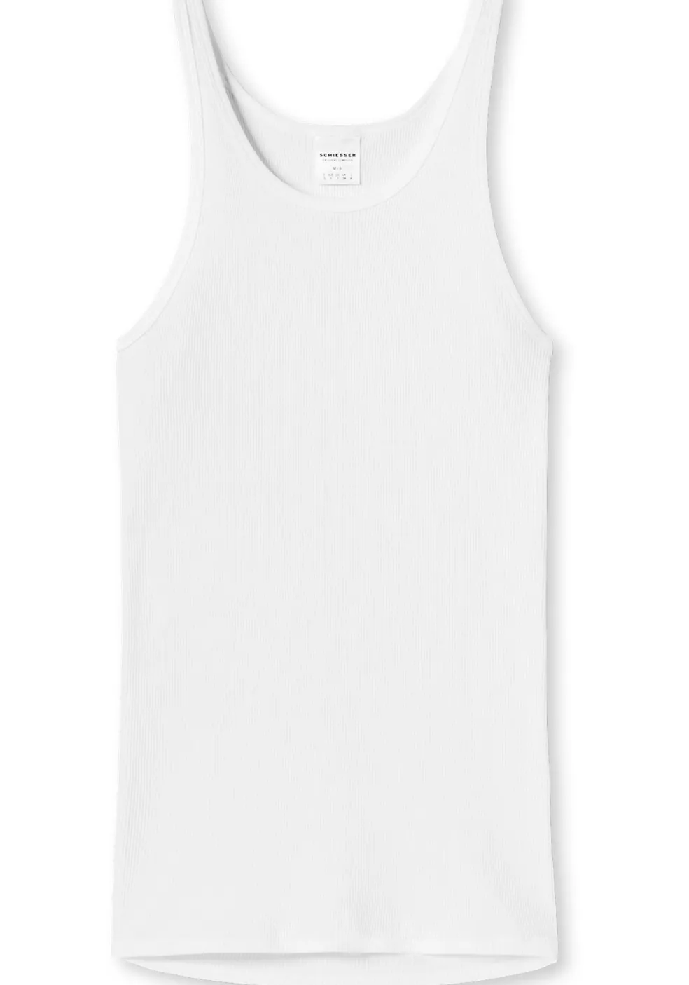 SCHIESSER Original Classics singlet (1-pack), Doppelribb, wit