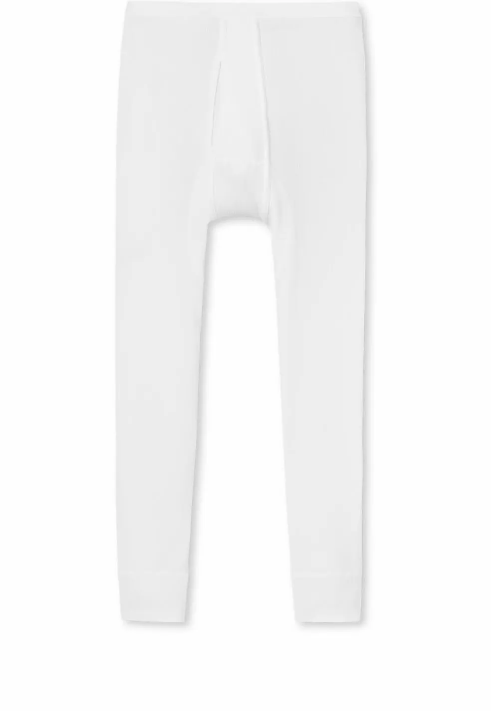 SCHIESSER Original Doppelripp lange onderbroek (1-pack), heren onderbroek 3/4-lengte met opening wit