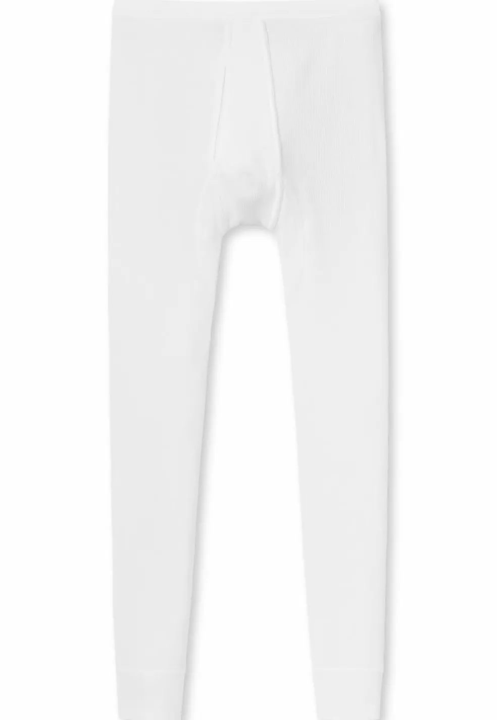 SCHIESSER Original Doppelripp lange onderbroek (1-pack), heren onderbroek lang met opening wit