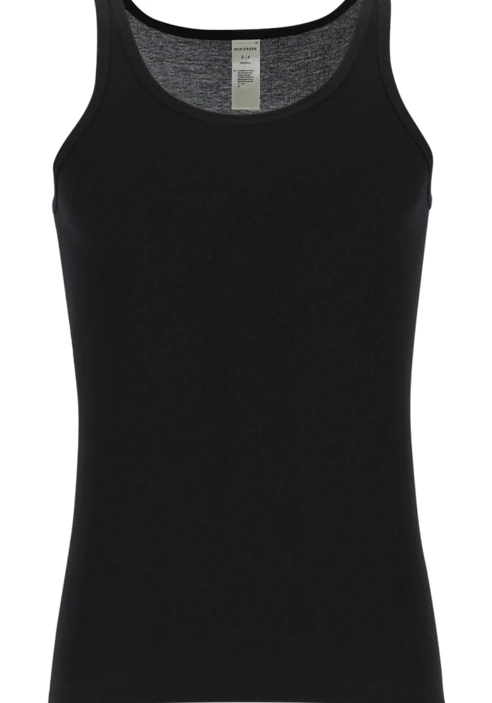 SCHIESSER Original Feinripp singlet (1-pack), zwart