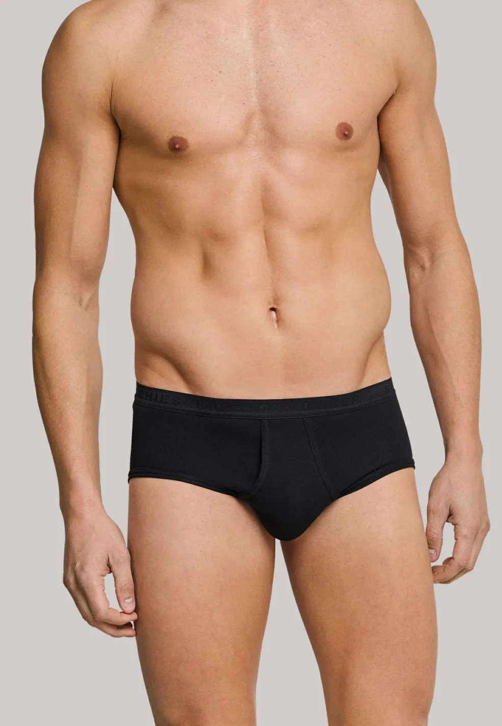 SCHIESSER Original Feinripp sportslip (1-pack), met gulp, zwart