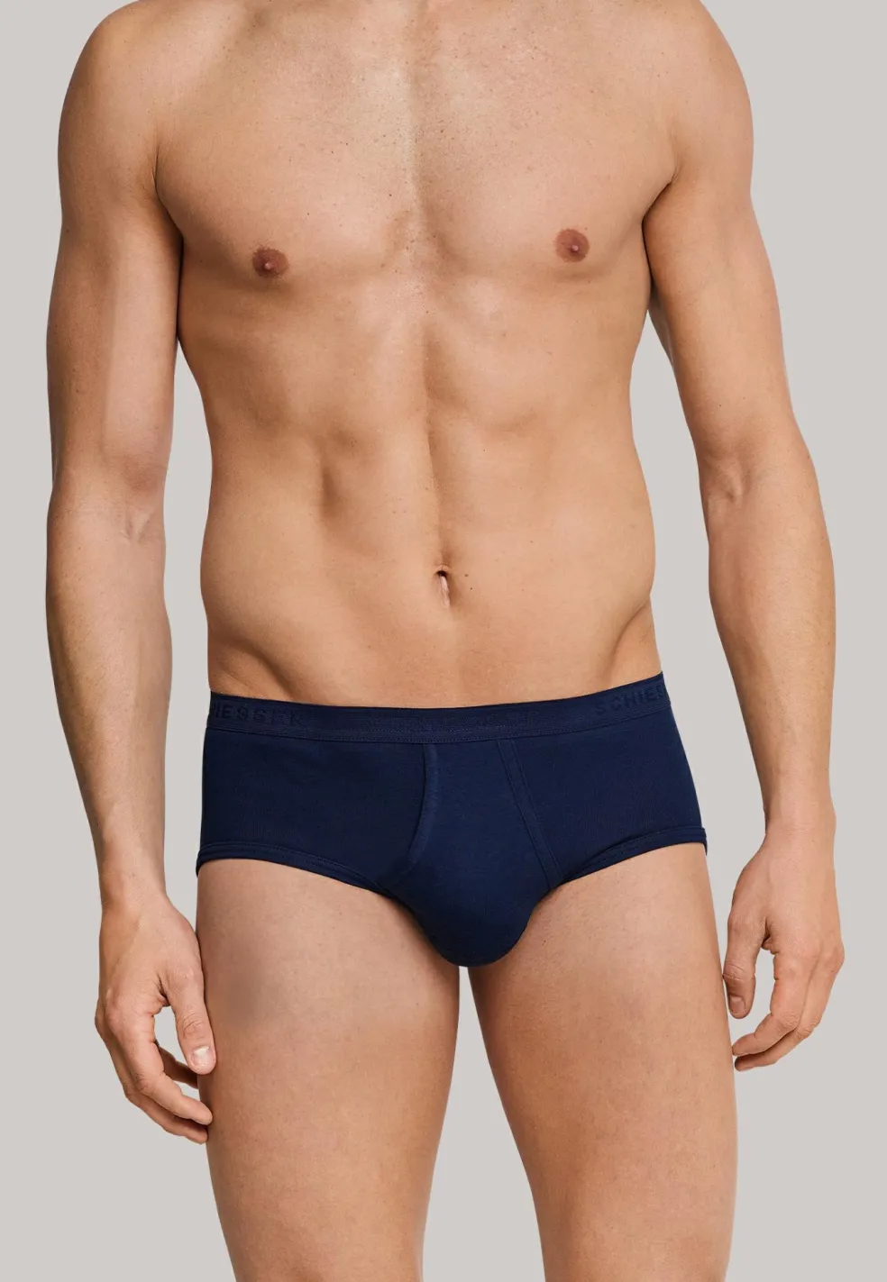 SCHIESSER Original Feinripp sportslip (1-pack), met gulp, blauw