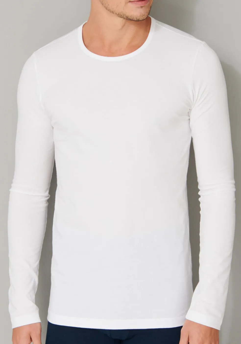 SCHIESSER 95/5 Originals T-shirt (1-pack), O-hals lange mouw, wit