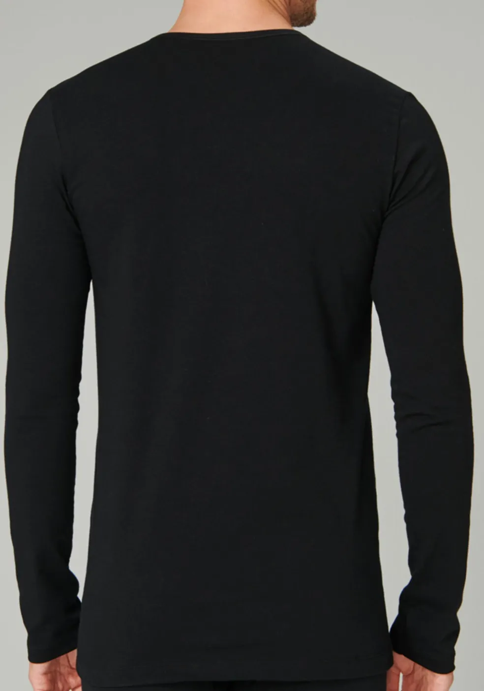 SCHIESSER 95/5 Originals T-shirt (1-pack), O-hals lange mouw, zwart