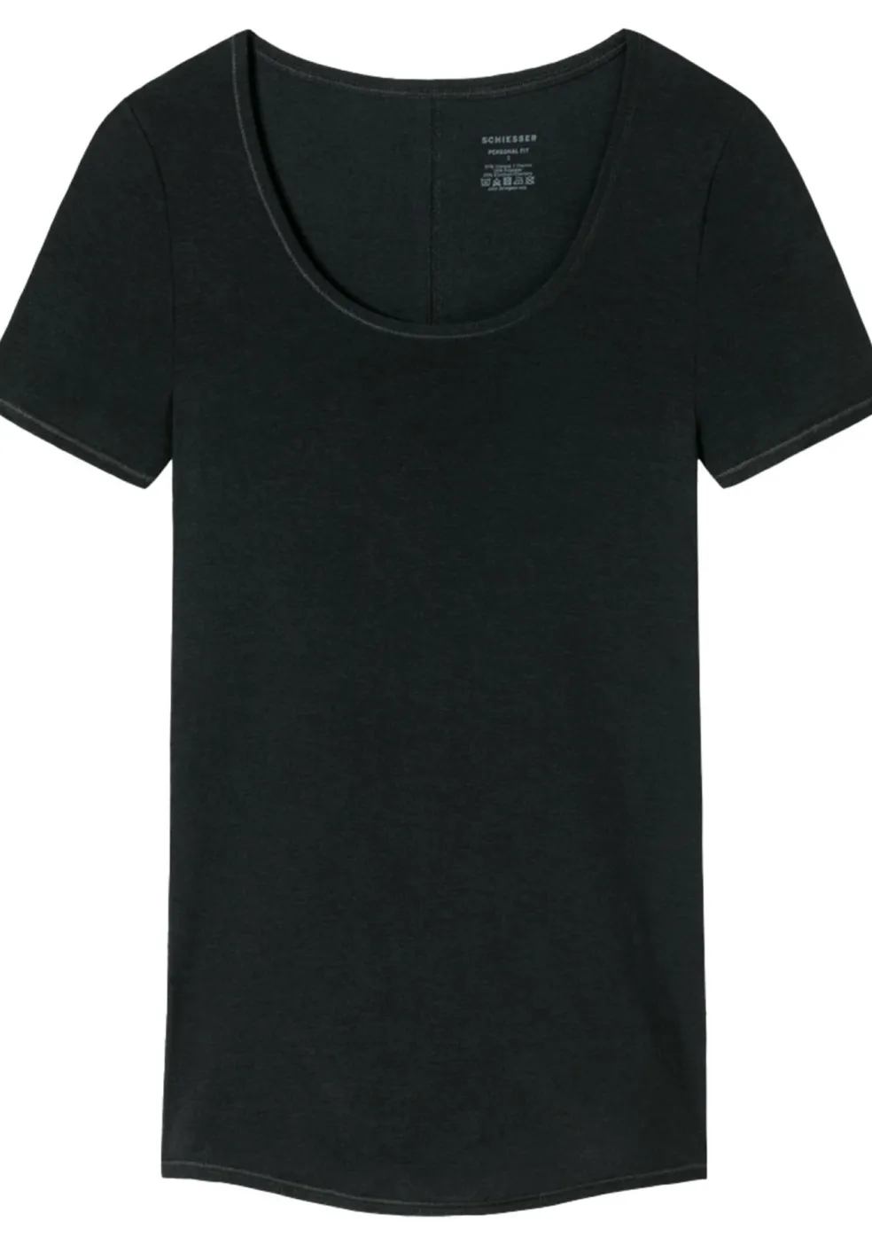 SCHIESSER Personal Fit T-shirt (1-pack), dames shirt korte mouwen zwart