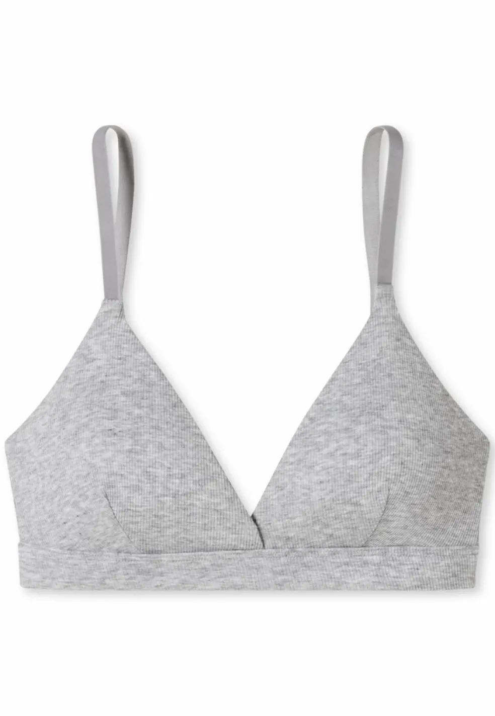 SCHIESSER Pure Rib bh (1-pack), dames beha zonder beugel dubbelrib biologisch katoen uitneembare pads zwart