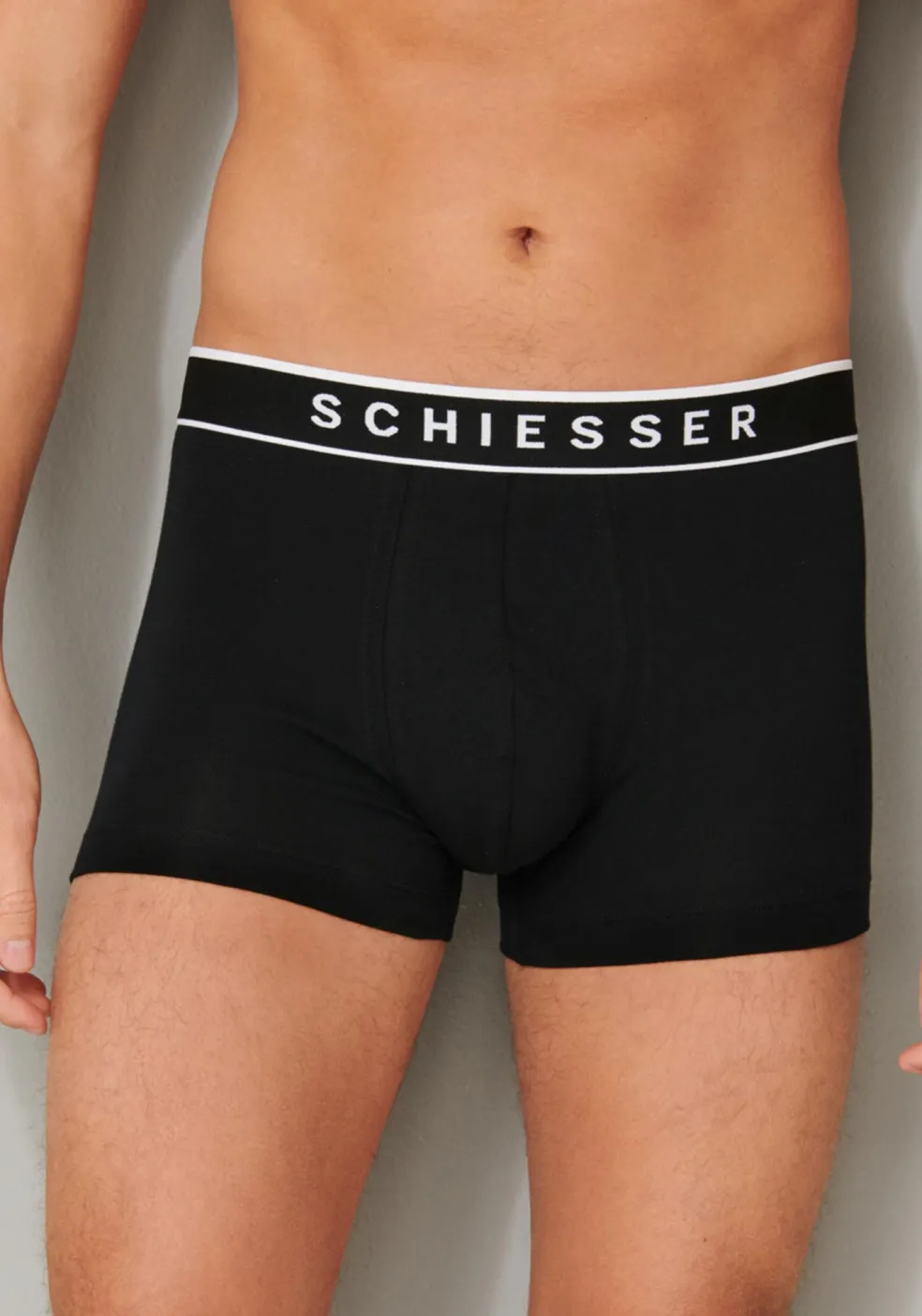 SCHIESSER 95/5 shorts (3-pack), zwart