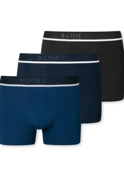 SCHIESSER 95/5 shorts (3-pack), zwart, blauw en donkerblauw