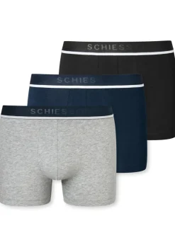 SCHIESSER 95/5 shorts (3-pack), zwart, blauw en grijs