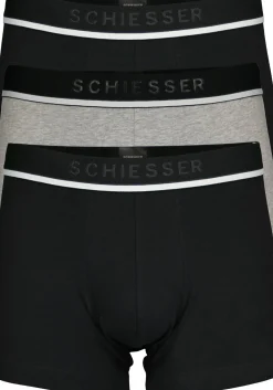 SCHIESSER 95/5 shorts (3-pack), zwart, zwart en grijs