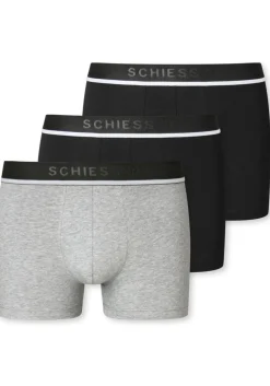 SCHIESSER 95/5 shorts (3-pack), zwart, zwart en grijs