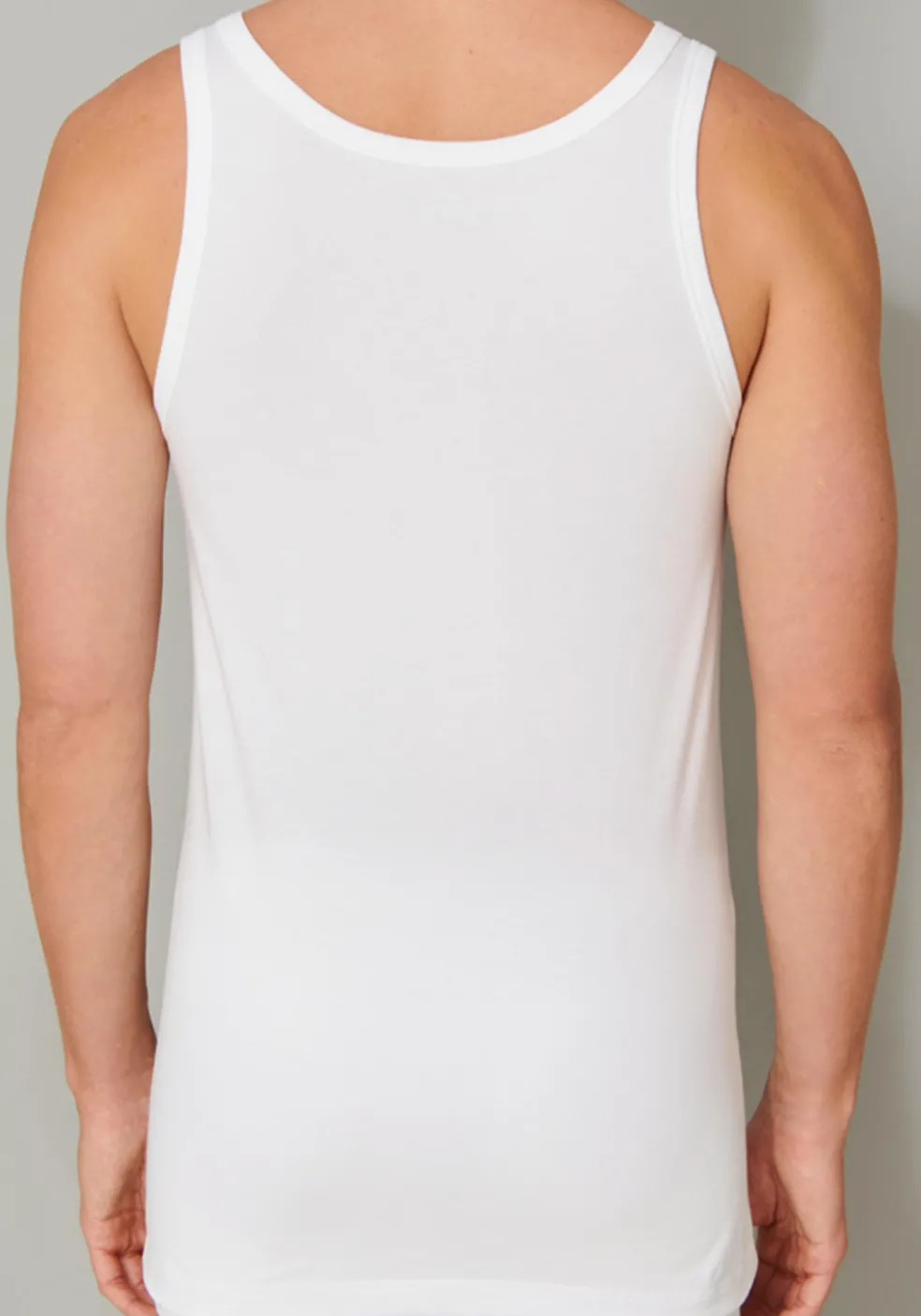 SCHIESSER 95/5 singlets (2-pack), O-hals, wit