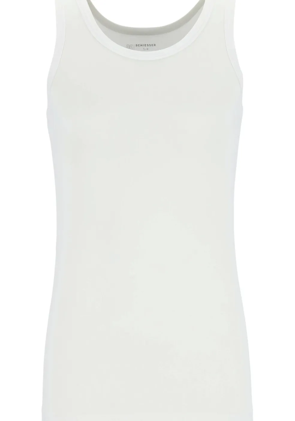 SCHIESSER 95/5 singlets (2-pack), O-hals, wit