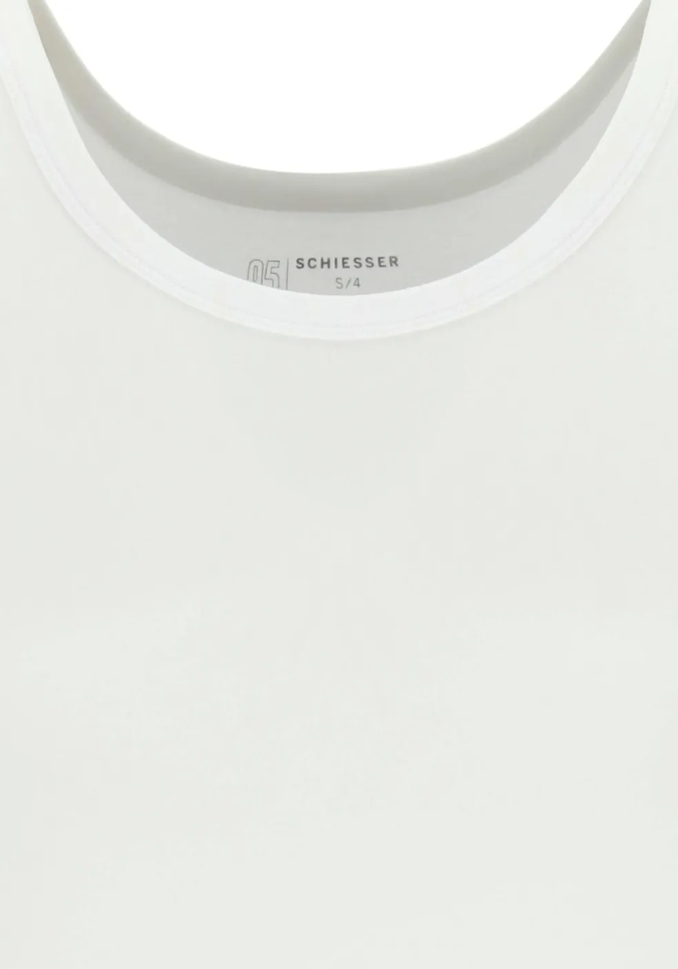 SCHIESSER 95/5 singlets (2-pack), O-hals, wit