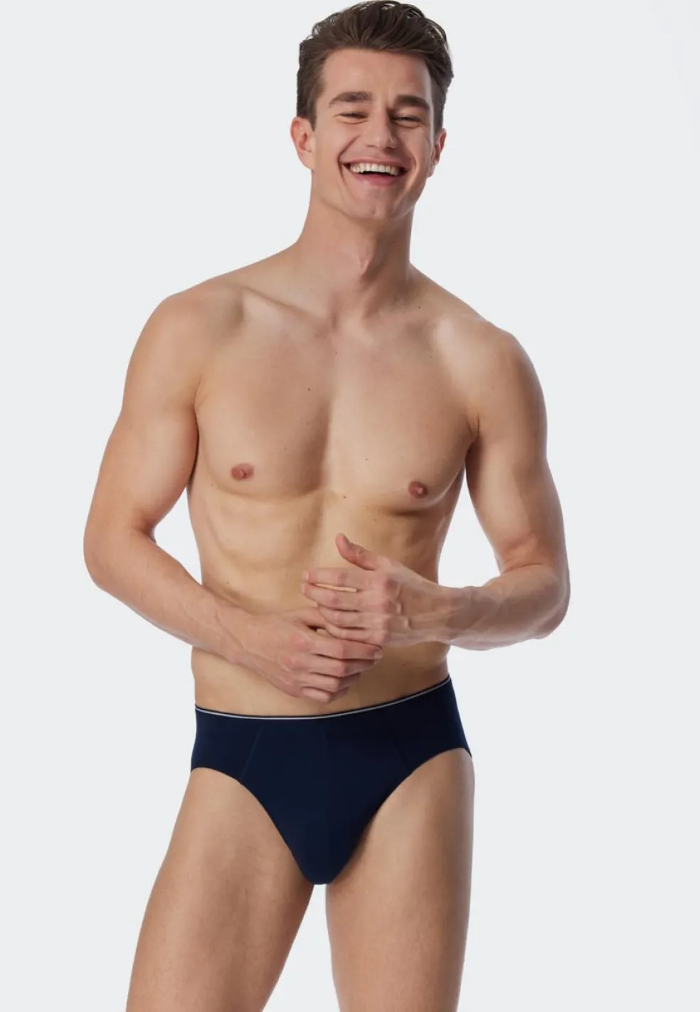 SCHIESSER 95/5 slip (1-pack), heren supermini slip biologisch katoen donkerblauw