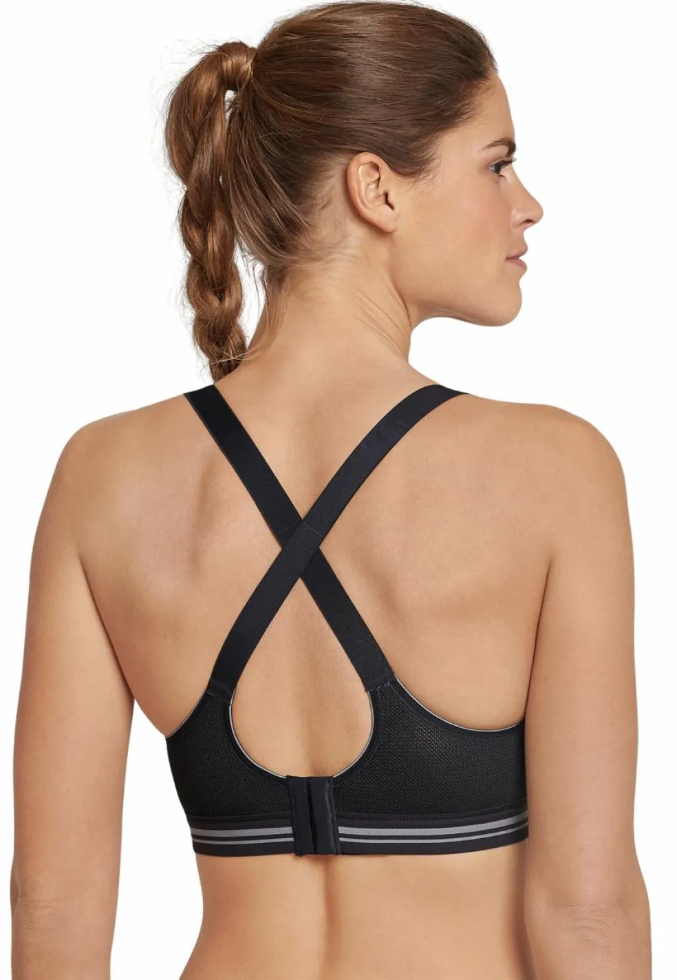 SCHIESSER Sport bh (1-pack), dames sportbeha actief high impact zwart