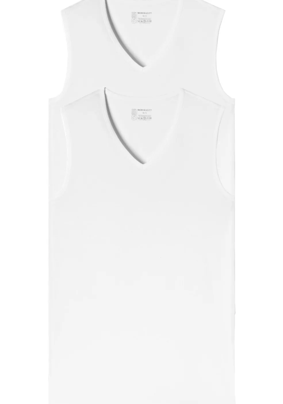 SCHIESSER 95/5 tanktops (2-pack), V-hals, wit