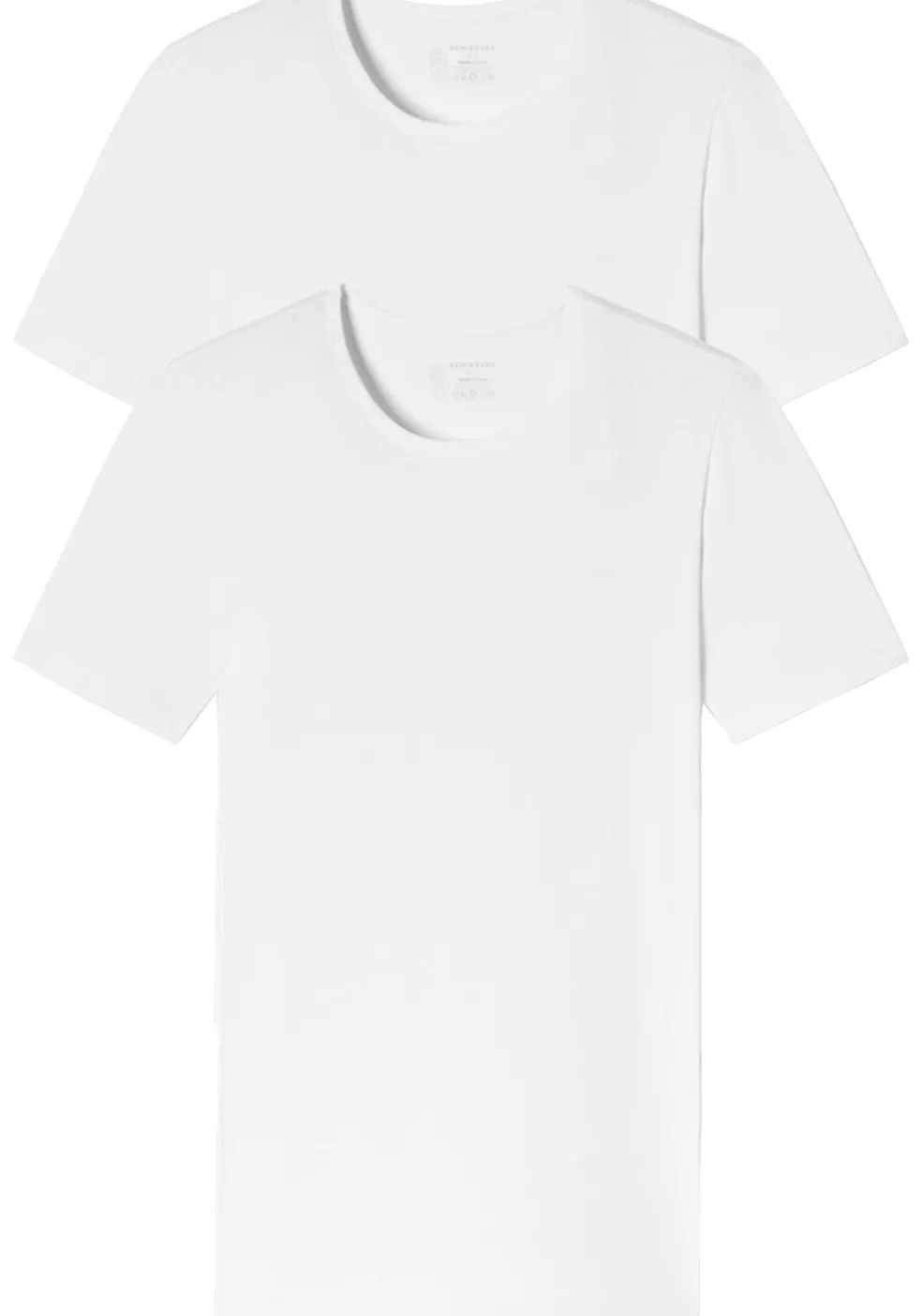 SCHIESSER 95/5 T-shirts (2-pack), O-hals, wit