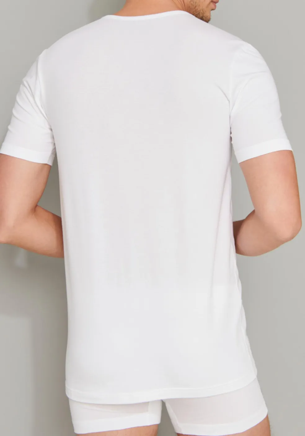 SCHIESSER 95/5 T-shirts (2-pack), O-hals, wit