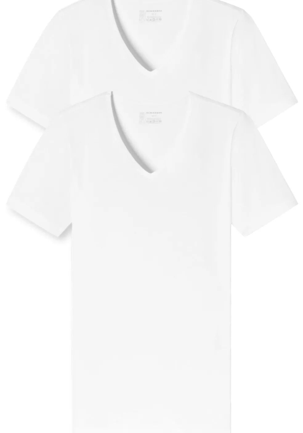 SCHIESSER 95/5 T-shirts (2-pack), V-hals, wit