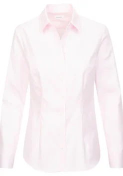 Seidensticker dames blouse slim fit, twill, roze