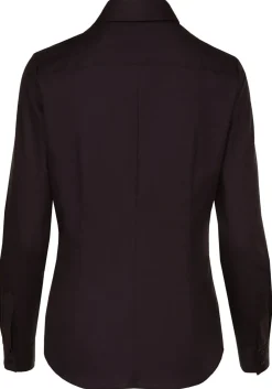 Seidensticker dames blouse slim fit, zwart