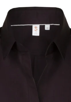 Seidensticker dames blouse slim fit, zwart