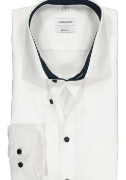 Seidensticker regular fit overhemd, wit (contrast)