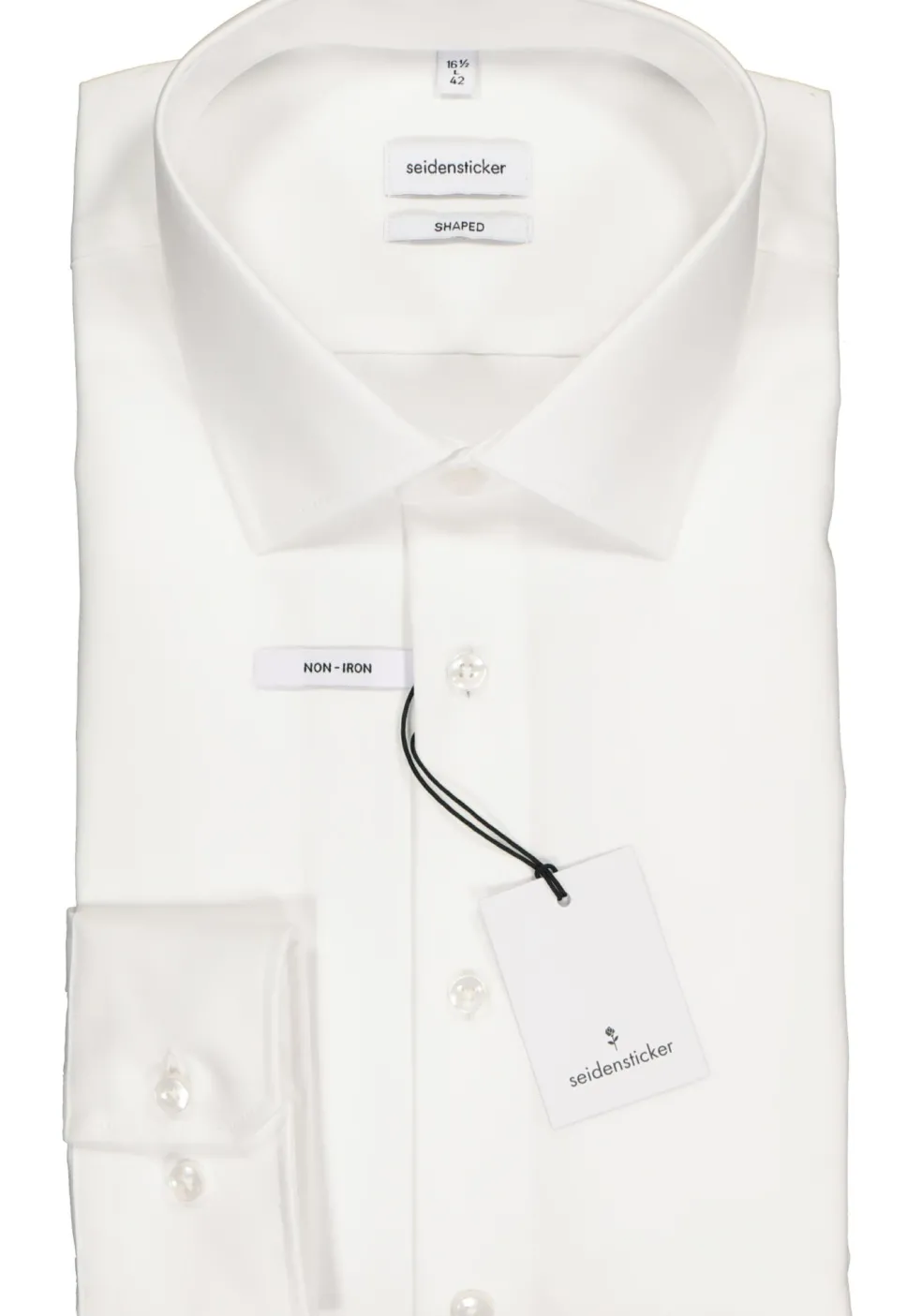 Seidensticker shaped fit overhemd, wit