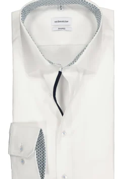 Seidensticker shaped fit overhemd, wit (contrast)