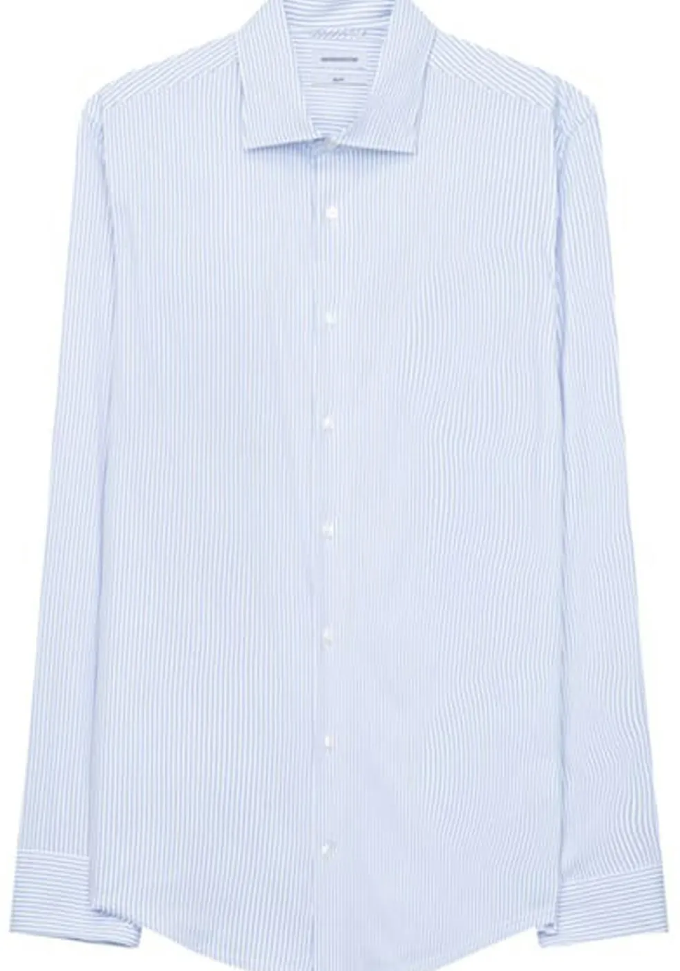 Seidensticker slim fit overhemd, popeline, blauw gestreept