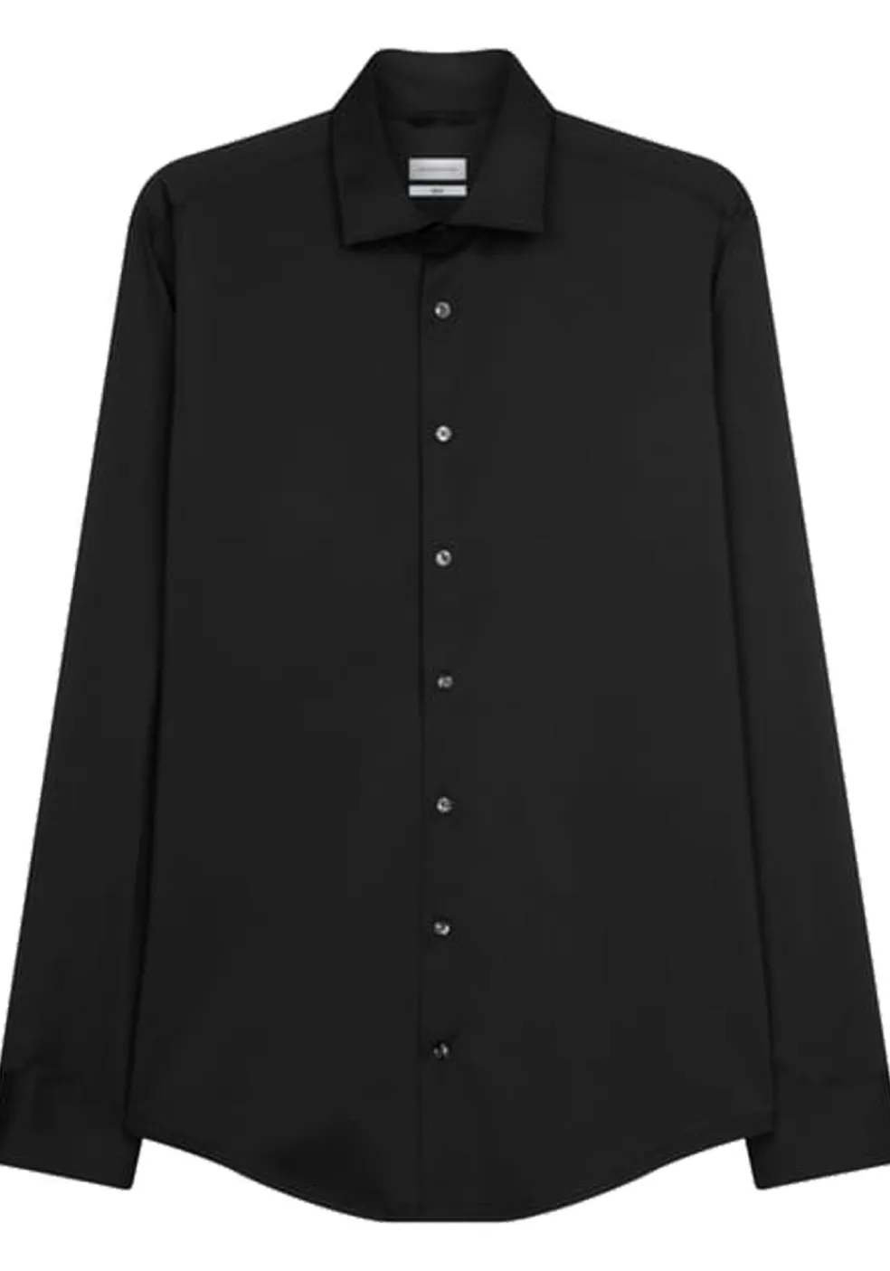 Seidensticker slim fit overhemd, twill, zwart