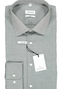 Seidensticker slim fit overhemd, grijs