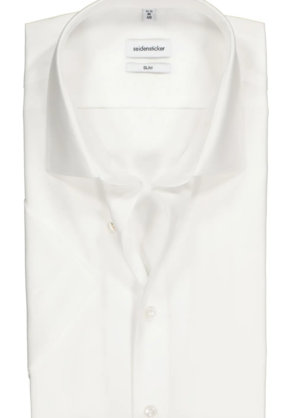 Seidensticker slim fit overhemd, korte mouw, wit
