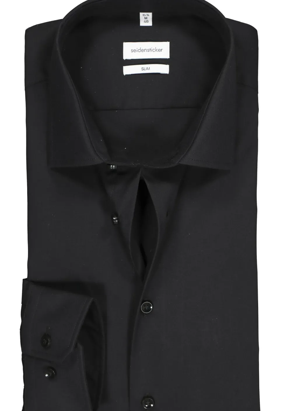 Seidensticker slim fit overhemd, zwart