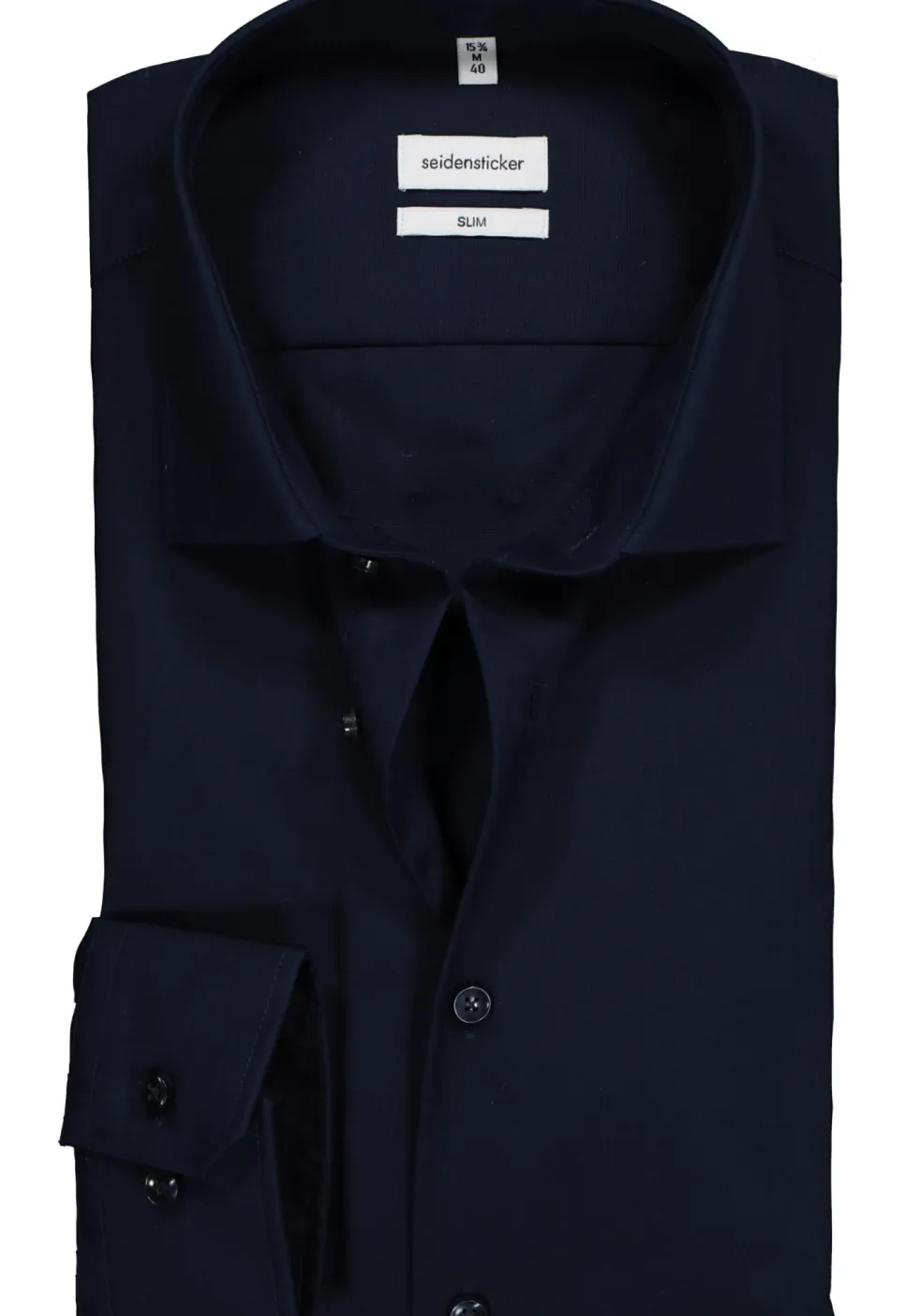 Seidensticker slim fit overhemd, donkerblauw