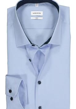 Seidensticker slim fit overhemd, lichtblauw (contrast)