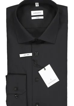 Seidensticker x-slim fit overhemd, zwart
